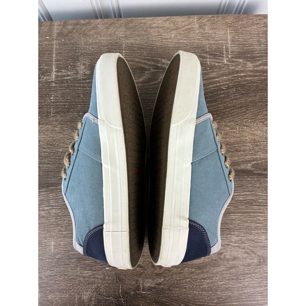 Taos Women’s Super Soul Lake Blue Canvas Shoes Sneakers Coastal Nautical Size 8W - Picture 6 of 8